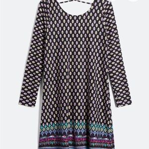 Stylish Black Patterned Dress